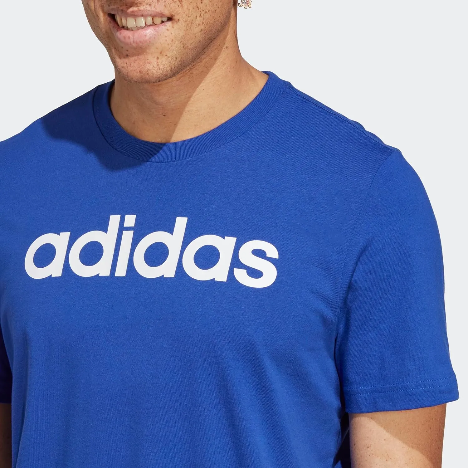 adidas Men's Essentials Single Jersey Linear Embroidered Logo T-Shirt