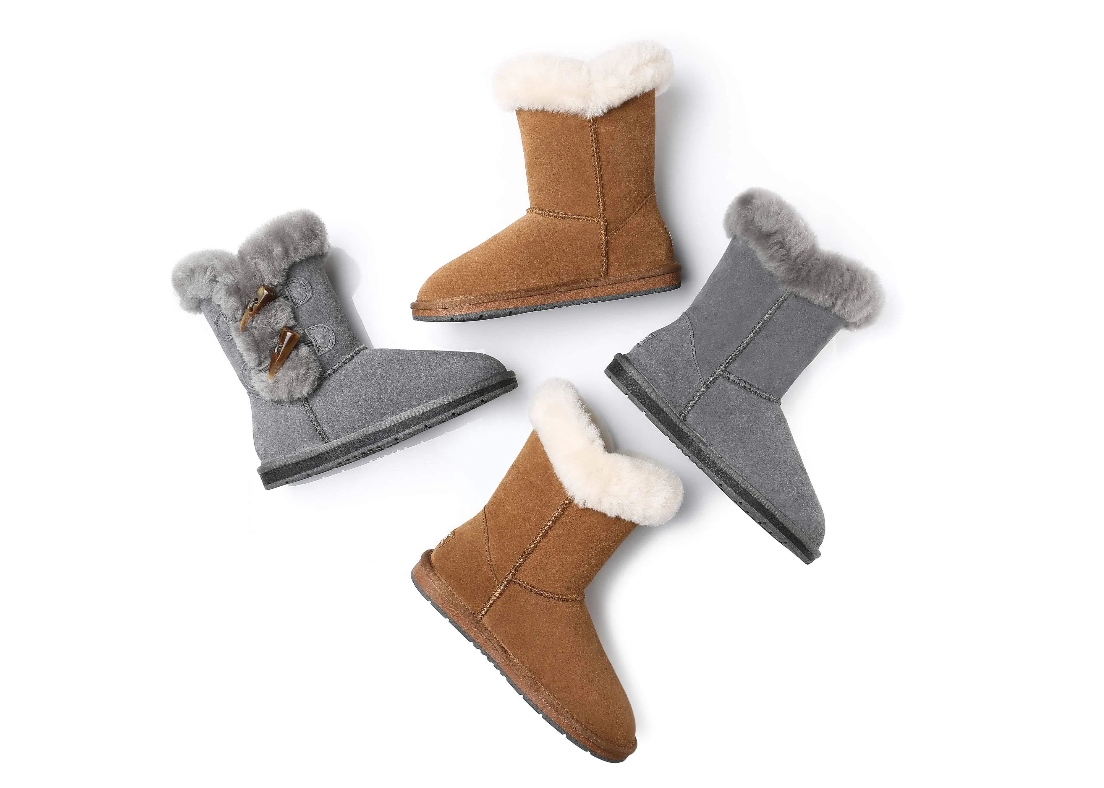 Australian Shepherd® UGG Women Talia Short Boots Double Horn Toggle Closure