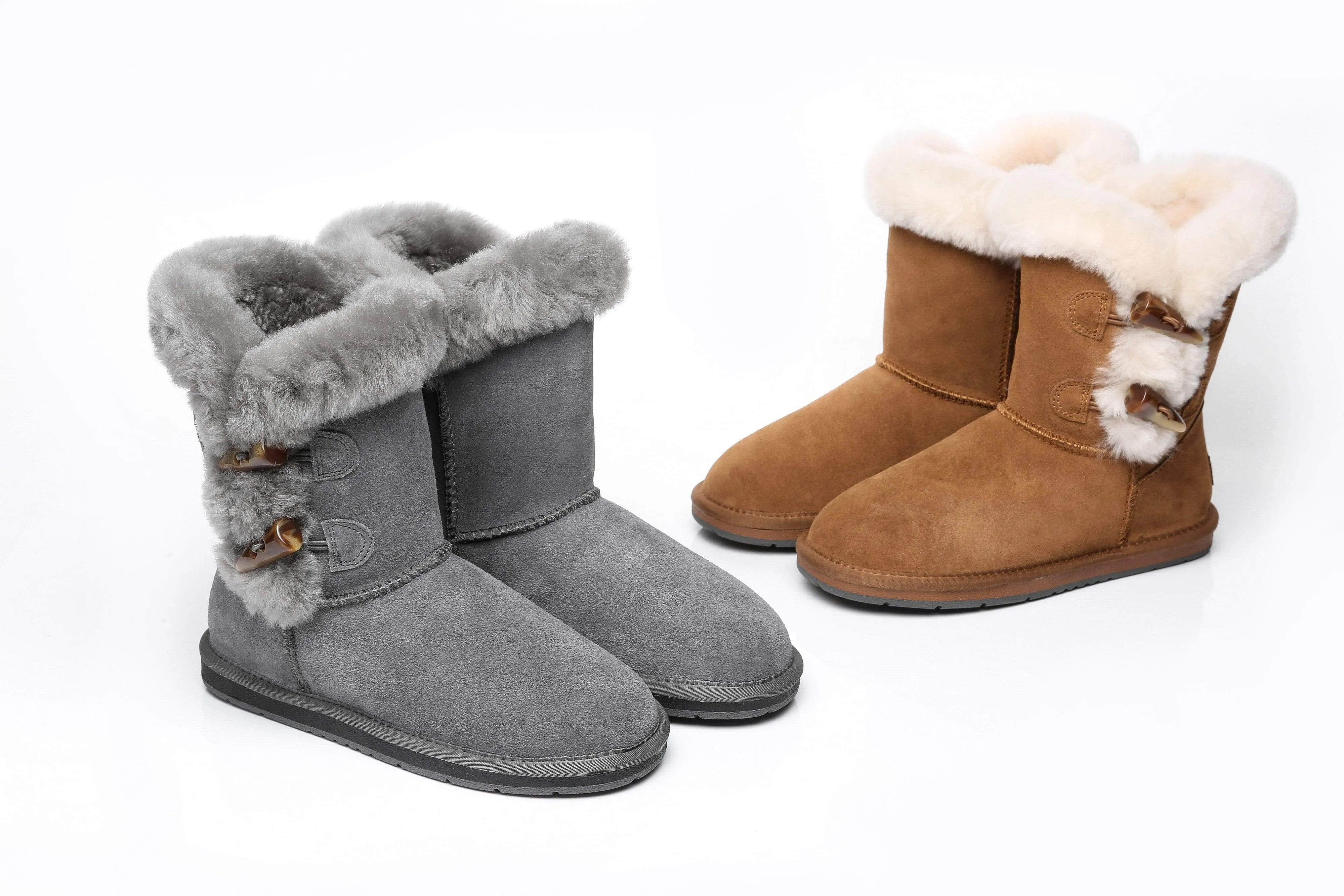 Australian Shepherd® UGG Women Talia Short Boots Double Horn Toggle Closure