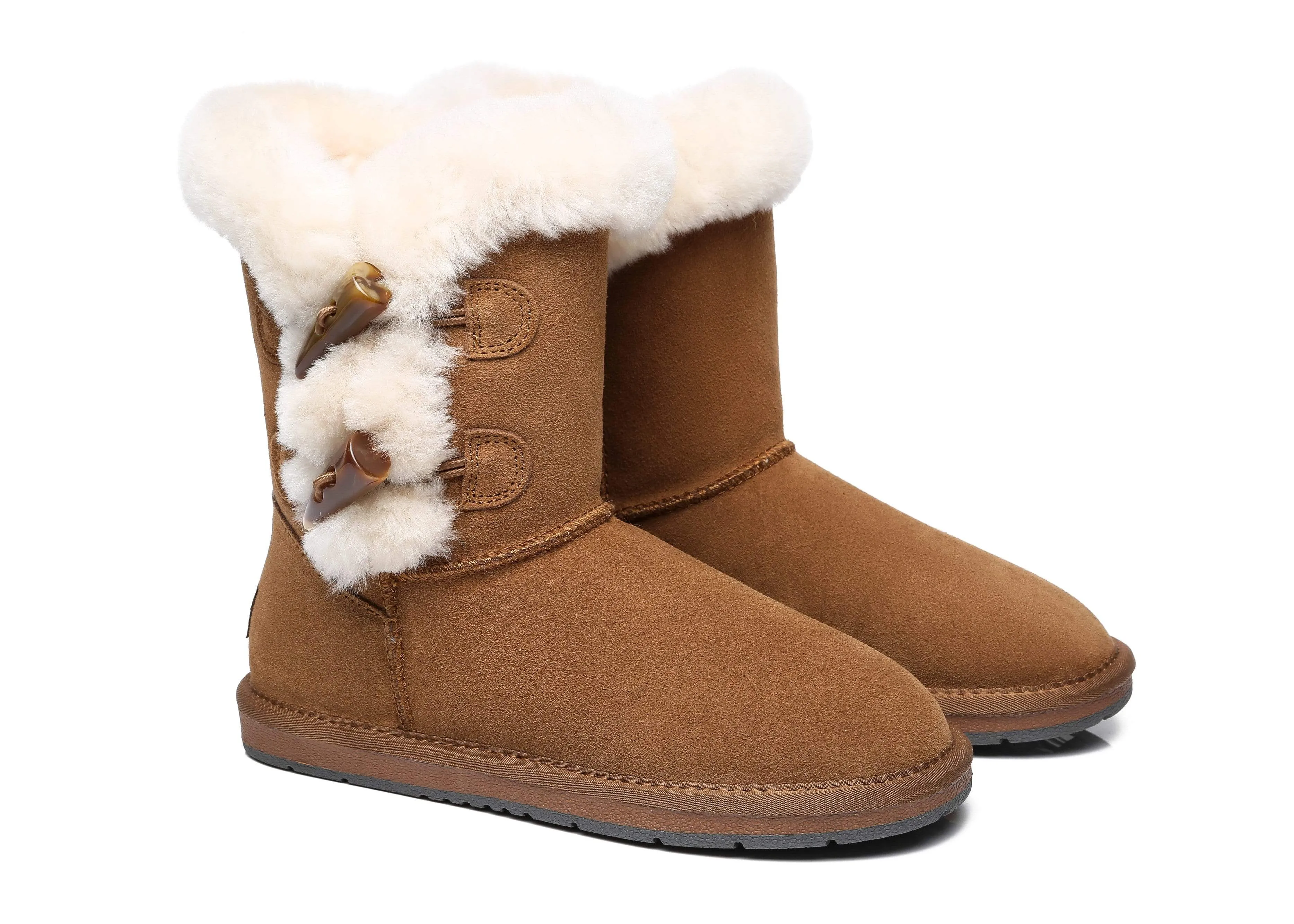 Australian Shepherd® UGG Women Talia Short Boots Double Horn Toggle Closure