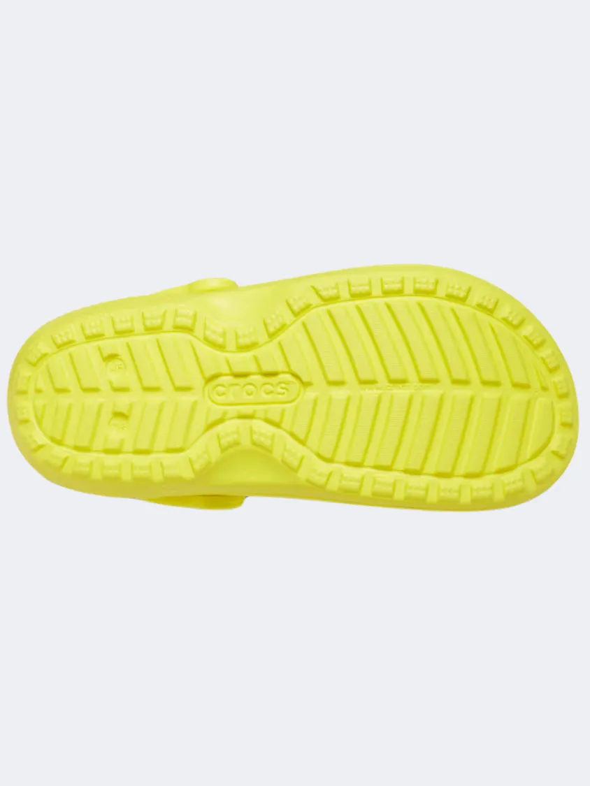 Crocs Classic Lined Clog Unisex Lifestyle Slippers Cyber Yellow