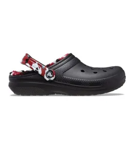Crocs Kids Classic Lined Camo Clog - Black