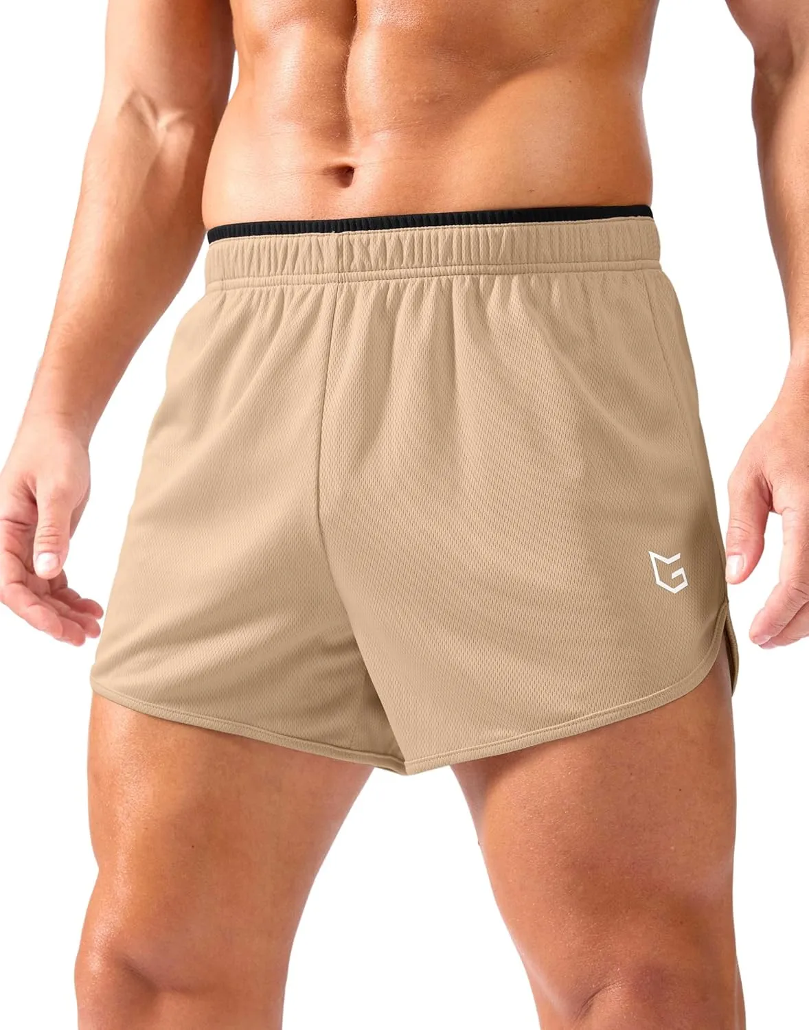 G Gradual Running Shorts for Men 3.5 inch Lightweight Breathable Gym Shorts with Brief Liner Athletic Training Workout Sport
