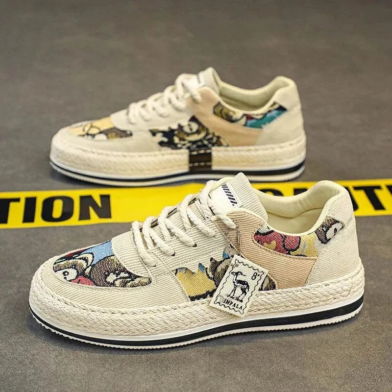 Men’s Sneakers Skateboard Platform Cartoon Graphic Shoes