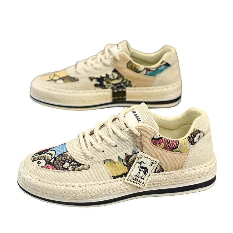 Men’s Sneakers Skateboard Platform Cartoon Graphic Shoes