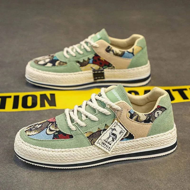 Men’s Sneakers Skateboard Platform Cartoon Graphic Shoes