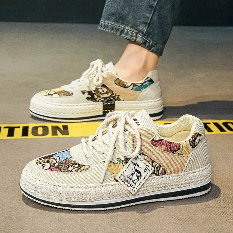 Men’s Sneakers Skateboard Platform Cartoon Graphic Shoes