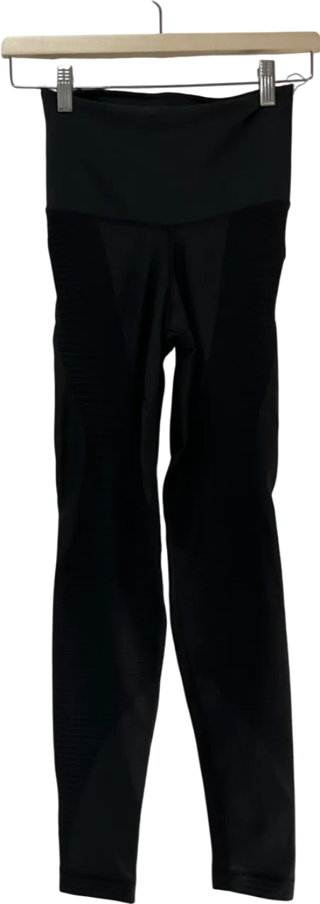 Nike Black High Waisted Ribbed Leggings UK S