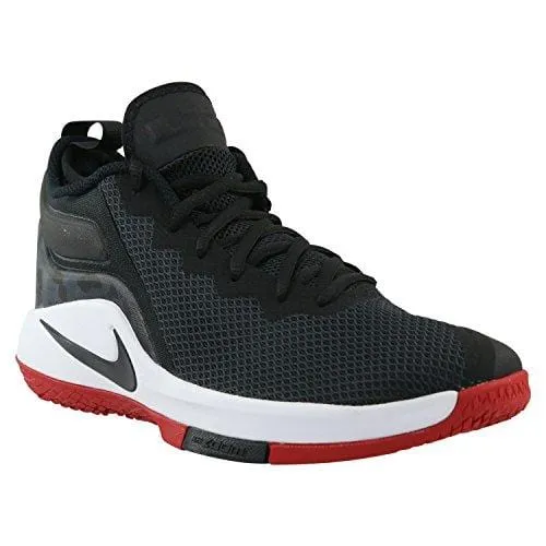 Nike Men's Lebron Witness II Basketball Shoe Black/White-Gym Red (9)