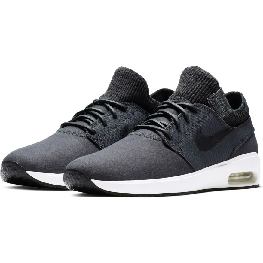 Nike SB Air Max Stefan Janoski II Premium Skateboard Shoe -  Anthracite/Black - White