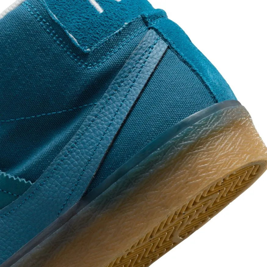 Nike SB Blazer Mid Premium Plus Skateboard Shoe - Green Abyss/Green Abyss-Phantom