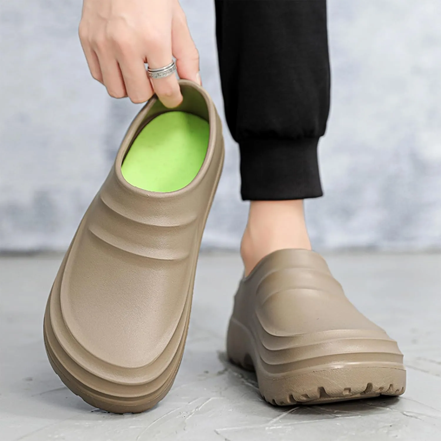 Non Slip Work Shoes for Women Men, Waterproof Slip Resistant Chef Clogs Shoes for Unisex-Adult, Ideal for Kitchen Garden Beach