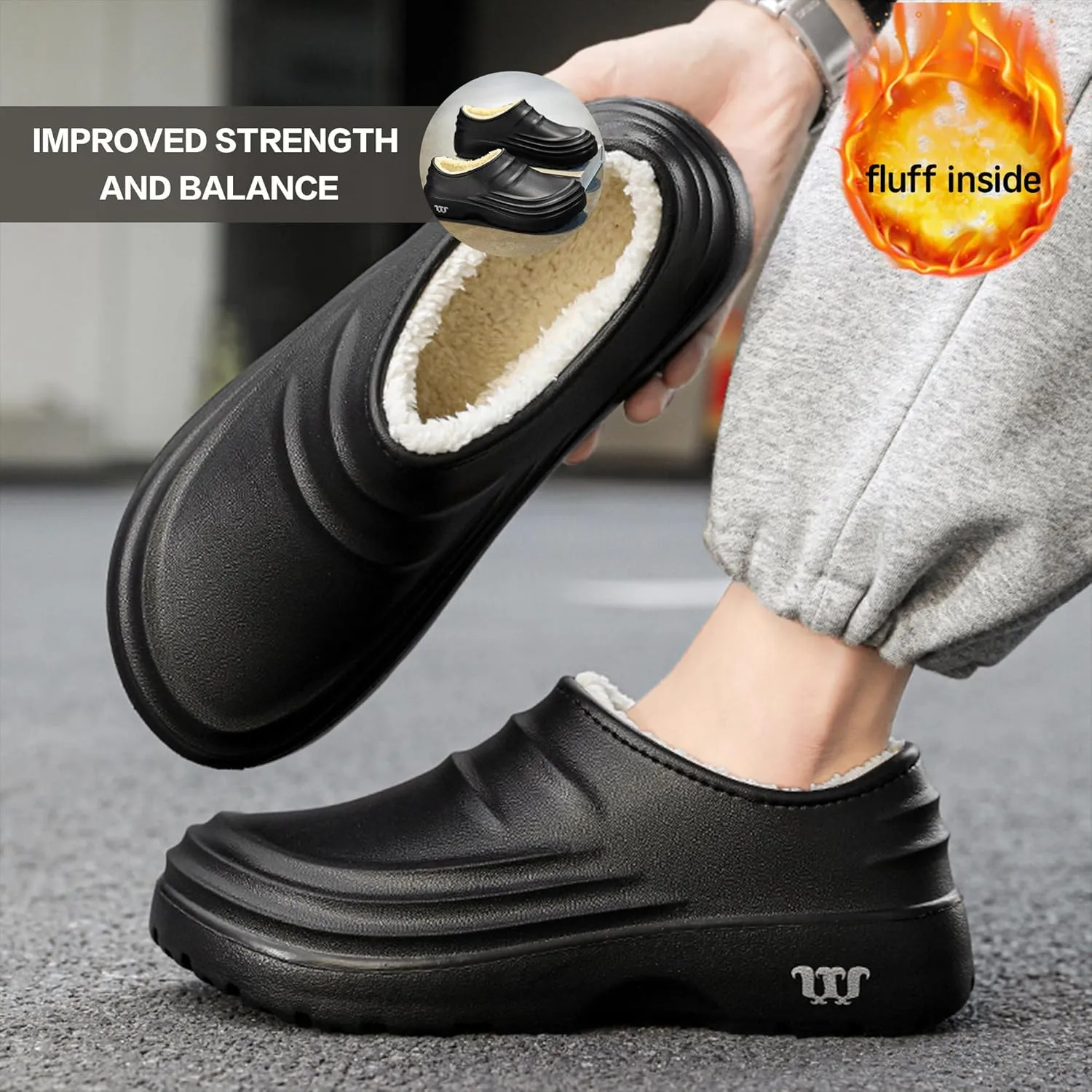 Non Slip Work Shoes for Women Men, Waterproof Slip Resistant Chef Clogs Shoes for Unisex-Adult, Ideal for Kitchen Garden Beach