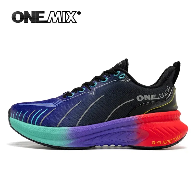 ONEMIX New Cushioning Running Shoes For Men Suitable Heavy Runners Lace Up Sports Women Non-slip Outdoor Athletic Male Sneakers