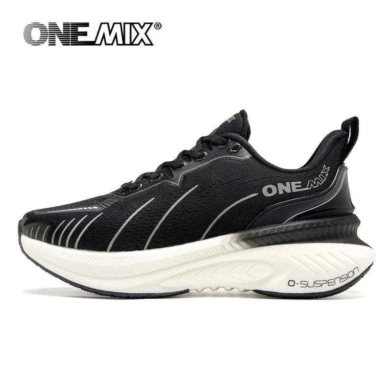 ONEMIX New Cushioning Running Shoes For Men Suitable Heavy Runners Lace Up Sports Women Non-slip Outdoor Athletic Male Sneakers