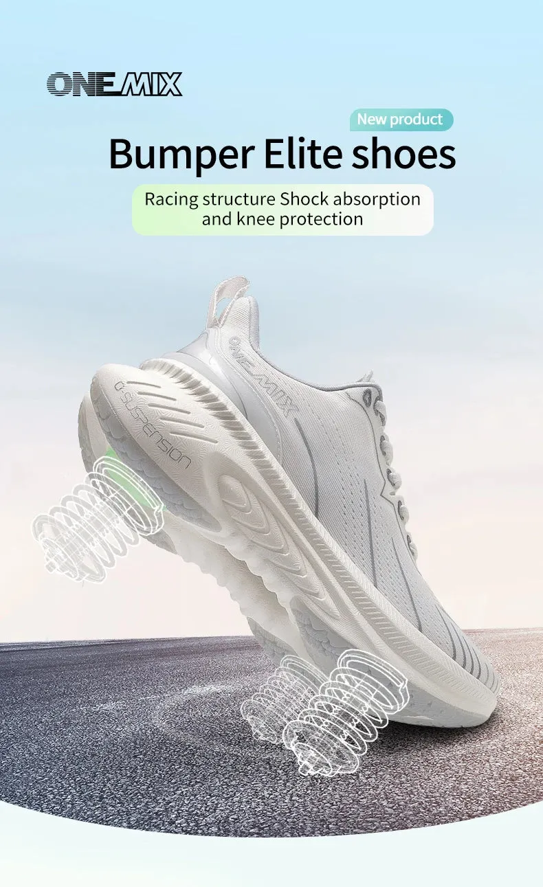 ONEMIX New Cushioning Running Shoes For Men Suitable Heavy Runners Lace Up Sports Women Non-slip Outdoor Athletic Male Sneakers