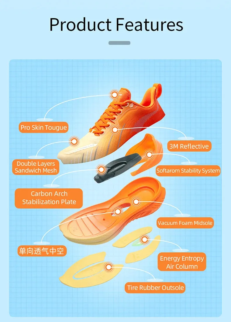 ONEMIX New Cushioning Running Shoes For Men Suitable Heavy Runners Lace Up Sports Women Non-slip Outdoor Athletic Male Sneakers