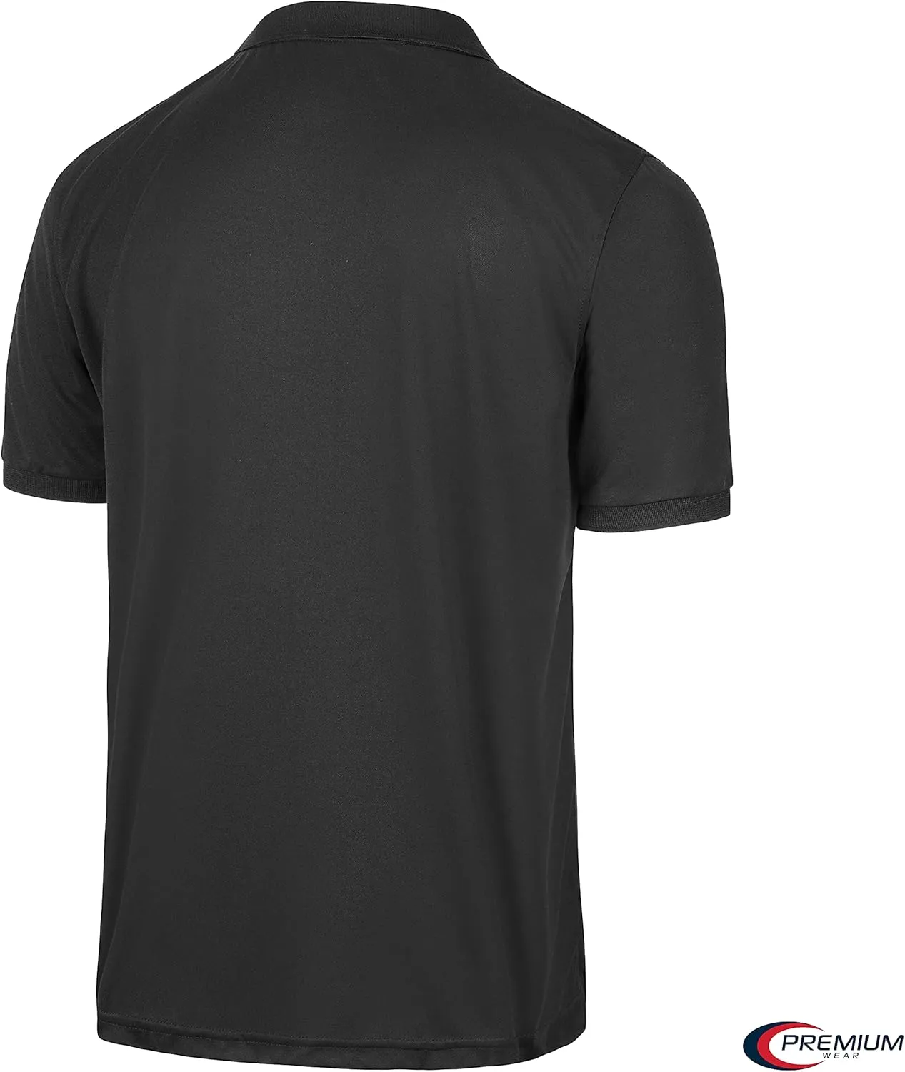 Premium Wear Men's Polo T-Shirt, High Moisture Wicking Dry Fit Performance Short-Sleeve Polo T-Shirt w Collar for Golf Tennis