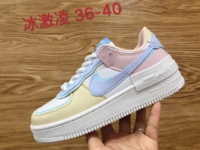 SCHNIKE-air force 1 shadow AF1 Original women Skateboard Shoes Outdoor Red yellow Fashion Sports Sneakers Eur 36-40
