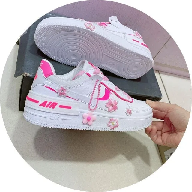 SCHNIKE-air force 1 shadow AF1 Original women Skateboard Shoes Outdoor Red yellow Fashion Sports Sneakers Eur 36-40