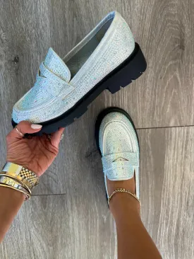 Silver All That Glitters Loafers