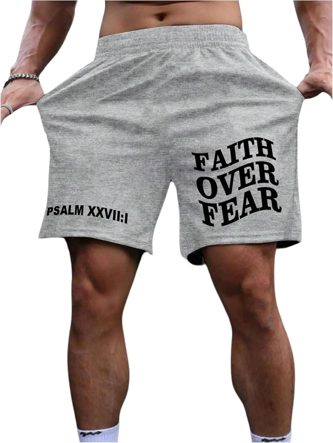 SOLY HUX Men's Graphic Shorts High Waist Elastic Casual Workout Athletic Gym Summer y2k Shorts