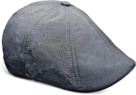 The Original Cool Air Boston Scally Cap - Breathable Newsboy Flat Cap - 8 Panel Fitted Hat for Men - Dark Grey
