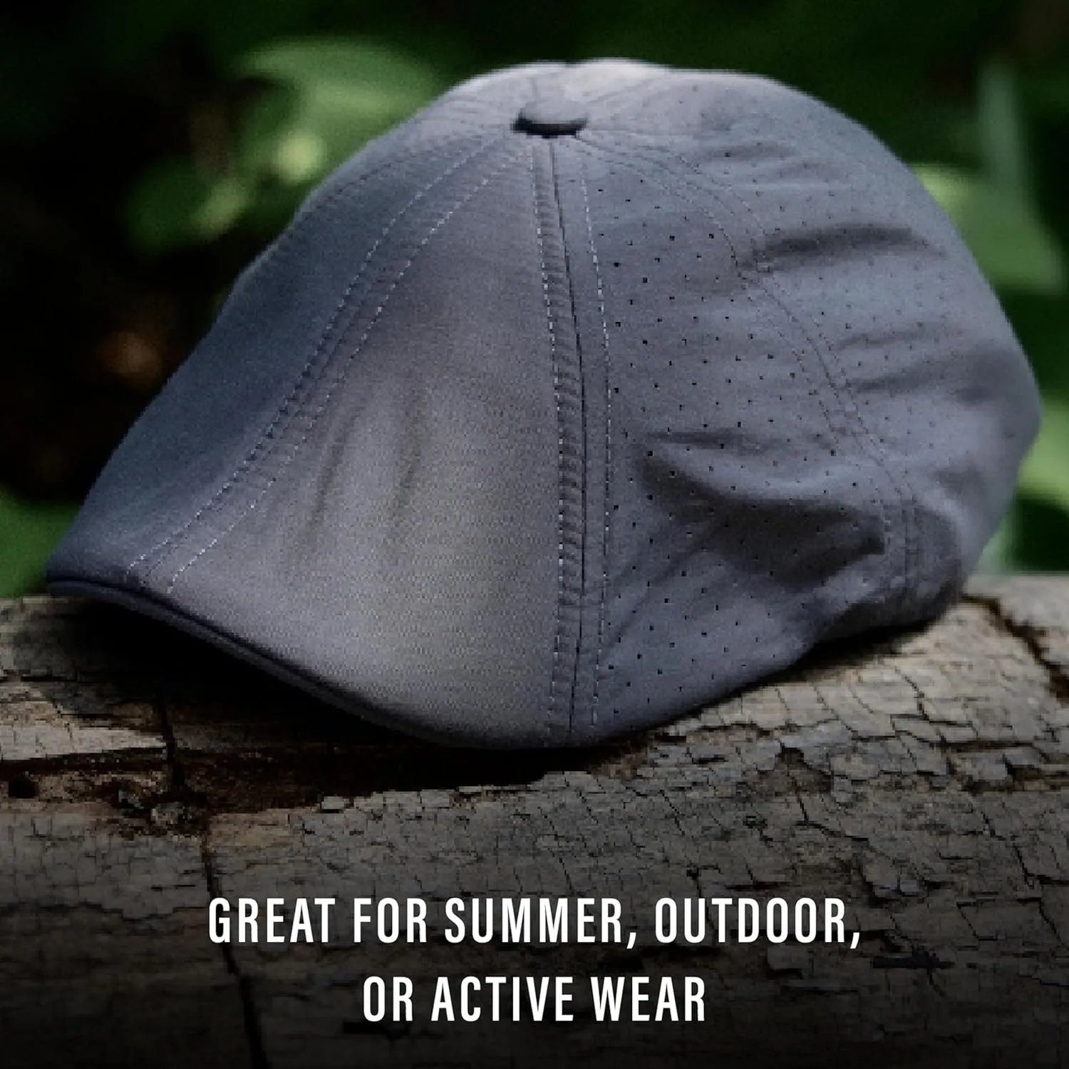The Original Cool Air Boston Scally Cap - Breathable Newsboy Flat Cap - 8 Panel Fitted Hat for Men - Dark Grey