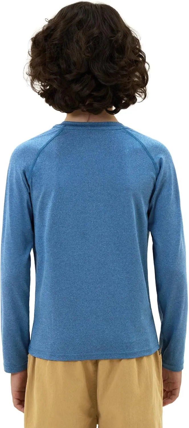 Willit Boy's UPF 50  Sun Protection Shirt Long Sleeve Rash Guard Swim Shirts Youth SPF Fishing Quick Dry Shirt
