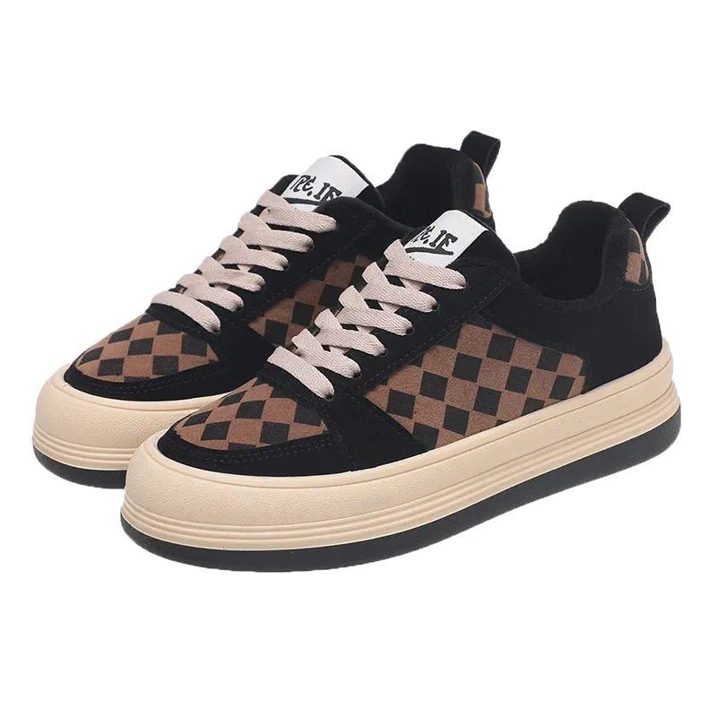 Women's Luxury Brand PU Warm Lady Designer Breathable Sneakers